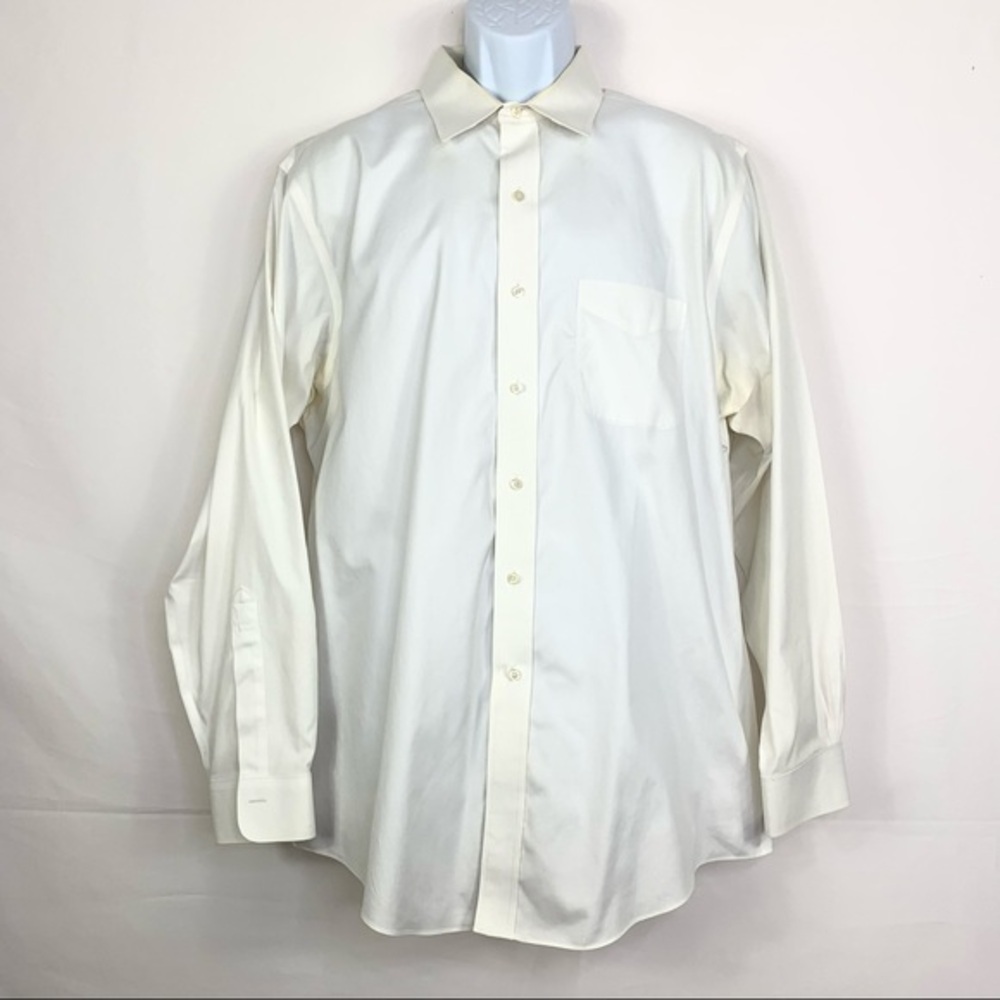 Brooks Brother Men’s Shirt White Buttons 17-35